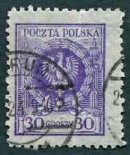 POLAND 1924 30g jasny fiolet SG226 used NG Nowa Waluta c ##W25