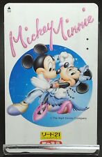 Mickey mouse Minnie mouse Telephone Card Already Used Japanese Rare Cards NTT