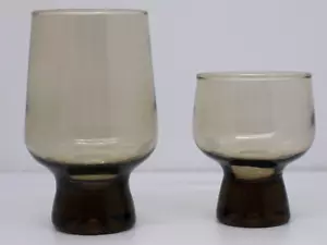 Vintage Smokey Glasses Set Of 2 - Bild 1 von 4