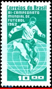 949 BRAZIL 1963 WORLD CUP, BRAZIL CHAMPION 1962, SPORT, SOCCER FOOTBALL, MNH - Picture 1 of 2