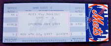 4-12-99 - FLORIDA MARLINS v NEW YORK METS -  OFFICIAL GAME TICKET - OPENING DAY