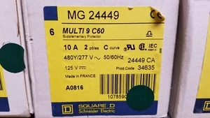 MG24449, Circuit Breaker, Square-D, Multi 9 C60, 10A, 2P - Picture 1 of 4