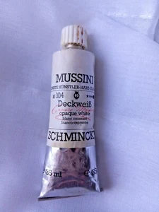Schmincke : Mussini Oil Paint : Artists Quality : 35ml : Deckweib Opaque white - Picture 1 of 6