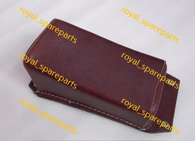 Pillion P-Pad Seat Cherry Brown Leather Fit For Harley Custom Chopper Foto 1 de 4