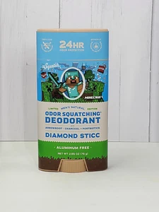 Dr. Squatch Men's Natural Deodorant Minecraft Diamond Sticc Aluminum Free 2.65oz - Picture 1 of 2