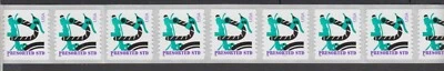 U. S COIL STRIP OF 25 x 10c, 3228MNH MODERN BICYCLE, WITH P # 221, SEE # ON BACK - Image 1 of 2