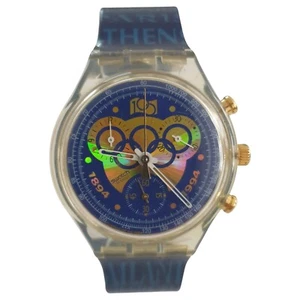 Swatch "100 Years of The Olympic" Chronograph Watch SCZ101 - Swiss Watch - Picture 1 of 10