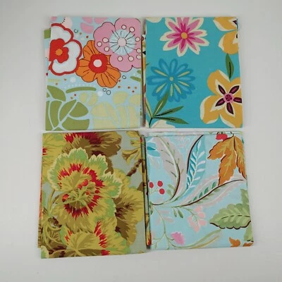 4 Fat Quarters Bold Colors  - Var. Designers FQ 18 x 22 Cotton Quilting Fabric - Image 1 of 4