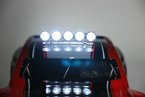 RC LIght Bar for Traxxas Cars or truck 1/8 1/10 Chrome w/ super bright LEDs - Picture 1 of 6