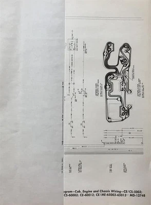 Medio 1975 Chevy GMC C5 C6 Convenzionale Diagramma Cablaggi C50 C5000 C60 C6000 - Immagine 1 di 3