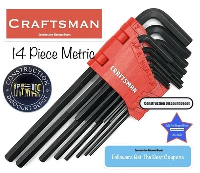 Craftsman 14 Piece METRIC MM Allen Pack Hex Key Wrench Set - Image 1 of 4