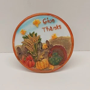 Thanksgiving Resin Pumpkin Harvest Turkey Resin Table Plaque Sign Free Shipping - Picture 1 of 3