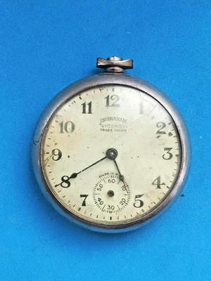 Reloj Bolsillo Ingraham Viceroy Vintage c.1920-1930 Repuestos y Reparaciones EE. UU. Foto 1 de 4