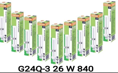 10 OSRAM DULUX G24q-3 - 26W/840 4 PIN LUCE BIANCO NATURALE G24Q-3 10 Pezzi - Immagine 1 di 2