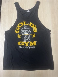 Vintage Gold's Gym Venice California Black Sleeveless Tank Top Shirt - Bild 1 von 10