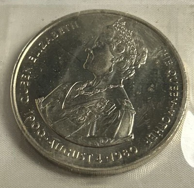 1980 FALKLAND ISLANDS SILVER PROOF QUEEN MOTHER FIFTY 50 PENCE COIN - Image 1 of 4