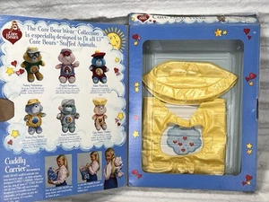 Care Bear Wear Vintage Rainy Day Slicker Yellow Rain Coat & Hat In Package RARE - Picture 1 of 8