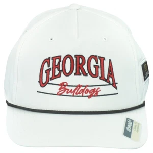 Gorra clásica NCAA Ahead Georgia Bulldogs Playoff Cord Snapback blanca para adultos - Imagen 1 de 4