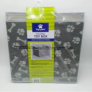 Top Paw Pet Toy Box Folding Storage Cubbie Cube Collapsible for Dogs Kids Cats - Picture 1 of 3