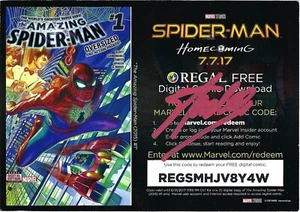 Spider-Man #1 Film Promo ~ signiert Stan Lee ~ Mark Bagley ~ 2017 ~ COA - Bild 1 von 6