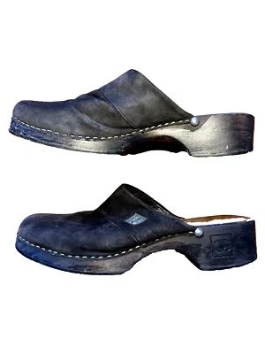 Zuecos/mulas Chanel vintage de gamuza negra para mujer - 8/38 Foto 1 de 4