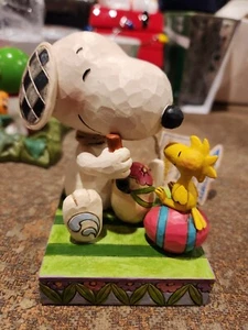 Peanuts by Jim Shore - Colorful Creations Snoopy & Woodstock Easter Eggs 4055653 - Picture 1 of 9