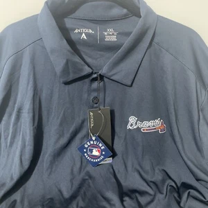 Atlanta Braves Shirt, 3-Knopf Golfshirt, Unisex, Neu mit Etikett, 2XL, dunkelblau, MLB Fan - Bild 1 von 7