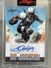 BO JACKSON SIGNED LEAF 2023 REIMAGINED AUTO /31 FOOTBALL BASEBALL CARD #RI-BJ1