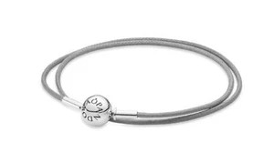 Gen. Pandora 'Essence Collection' Grey Double Strand Bracelet 596001CGY-D1 small - Picture 1 of 1