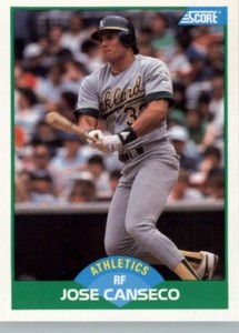 1989 Score -  #1 Jose Canseco