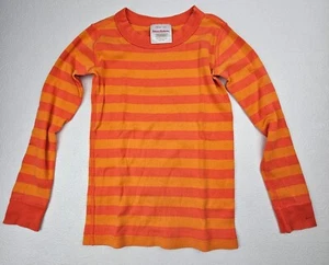 Hanna Andersson Unisex Little Kids Size 110 cm US 5 Orange Striped Top Organic - Picture 1 of 5