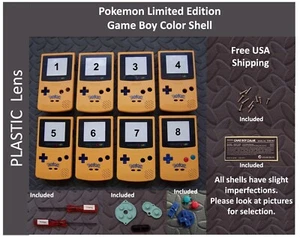 Nintendo Game Boy Color GBC Shell Pokemon Limited Edition w/Flaws Plastic Lens - Picture 1 of 4