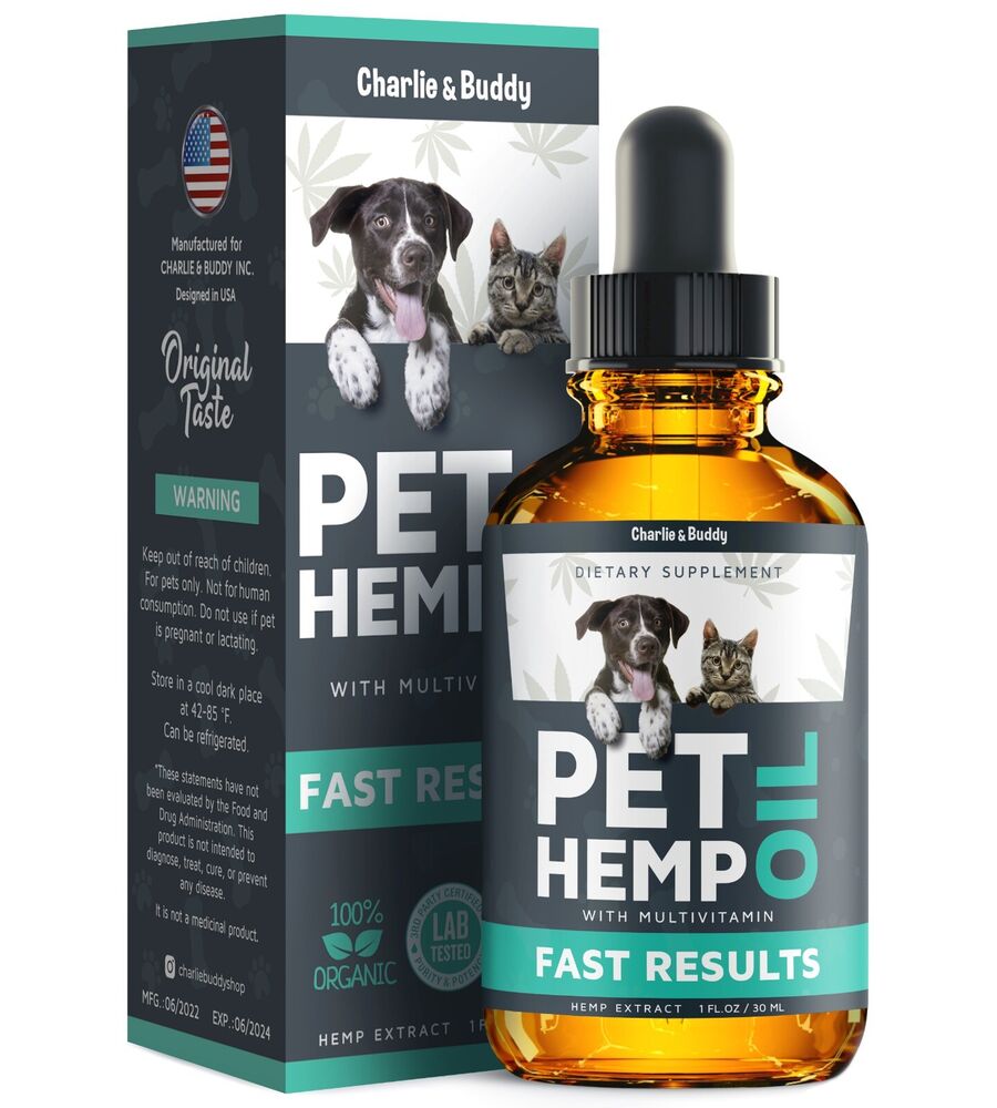 Hemp Oil for Dogs & Cats. Hip & Joint Support, Skin Health - Anxiety, Calm, Pain