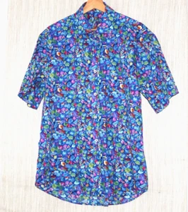Camisa para hombre Alan Flusser floral de algodón manga corta talla: L - Imagen 1 de 3