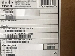 NEW CISCO ISR4451-X/K9 w/ Dual PWR-4450-AC, NIM-4MFT-T1/E1, PVDM4-64, NIM-4FXS - Picture 1 of 3