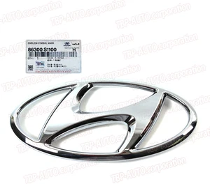 GENUINE ® FRONT Grille Emblem "H" Logo For 2019-2021 Hyundai Santa Fe 86300S1100 - Picture 1 of 1