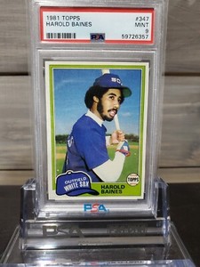 1981 Topps #347 Harold Baines Rookie RC HOF PSA 9 Mint (BRAND NEW SLAB!)
