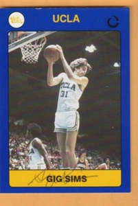 Tarjeta Gig Sims UCLA Bruins 1991 firmada AUTO Redondo Beach California - Imagen 1 de 2