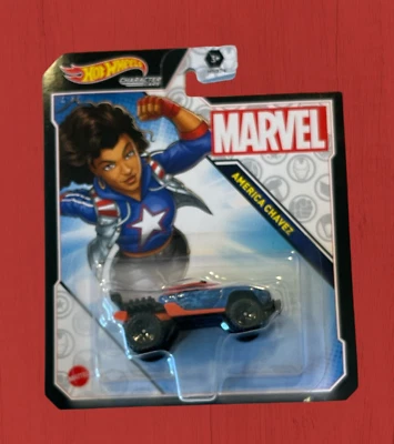 America Chavez Hot Wheels Character Cars Die-Cast - Mattel GRM26 - New - Image 1 of 2