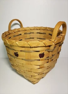 Vintage Large Apple Basket With Handles Storage, Laundry Trending At $38 - Picture 1 of 10