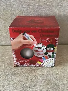 Design your own Christmas Ornaments, 2 Ornaments & 6 Markers-New in box (sealed) - Picture 1 of 6