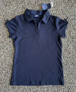 NWT Girl's Size 10/12 Navy Blue Izod Approved Schoolwear Short Sleeve Shirt - Picture 1 of 1