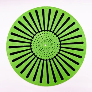 12" Airbag Slipmat 3mm Turntable Antistatic Felt and Rubber Universal Fit GRN - Picture 1 of 2
