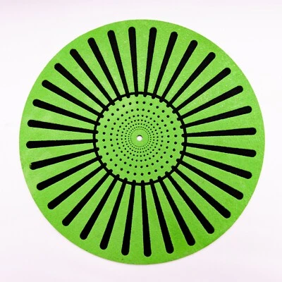12" Airbag Slipmat 3mm Turntable Antistatic Felt and Rubber Universal Fit GRN - Image 1 of 2