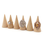 5 Pcs/Set Ring Organizer Wooden Cone Creative Ring Holder Jewelry Display Ho.Bf