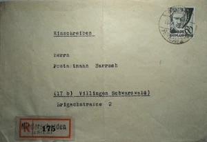 LA All.Bes.,Franz. Zone,Rheinl.-Pfalz Einschr. Not-R-Zettel, s. Beschr. MW: -.- - Bild 1 von 3