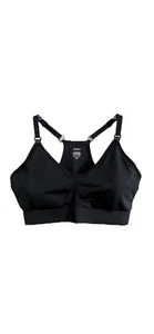 Quince Seamless Maternity & Nursing Bra Size Large Black Postpartum Clips Pads - Picture 1 of 5