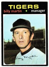 BIilly Martin 1971 Topps # 208 Detroit Tigers (vg-ex) B