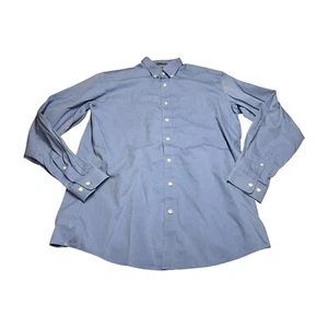 Camisa Eddie Bauer Para Hombre Azul Mediana Calce Relajado Manga Larga Cuello Abotonado - Imagen 1 de 6