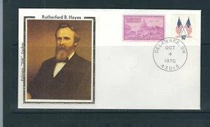 USA Presidents / Rutherford B . Hayes . ( NOT A FDC ). Colorano Silk Cachet - Picture 1 of 1